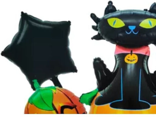 Σετ 5 Μπαλόνια Halloween Foil Πορτοκαλί Jumbo 90εκ.