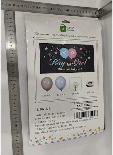 Balon Dezvăluire De Gen Latex Jumbo Roz 120 cm