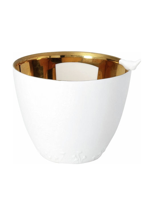 Raeder Poetry Light Porcelain Candle Holder Suitable for Tealights in White Colour 9.1cm