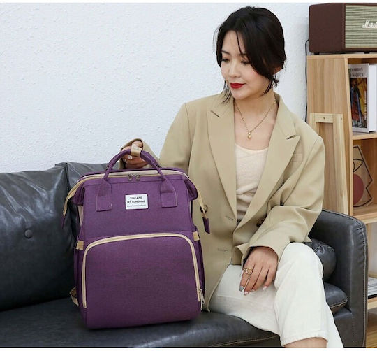 Alista Home Geantă pentru Scutece Tip Rucsac Violet 42x32x22cm