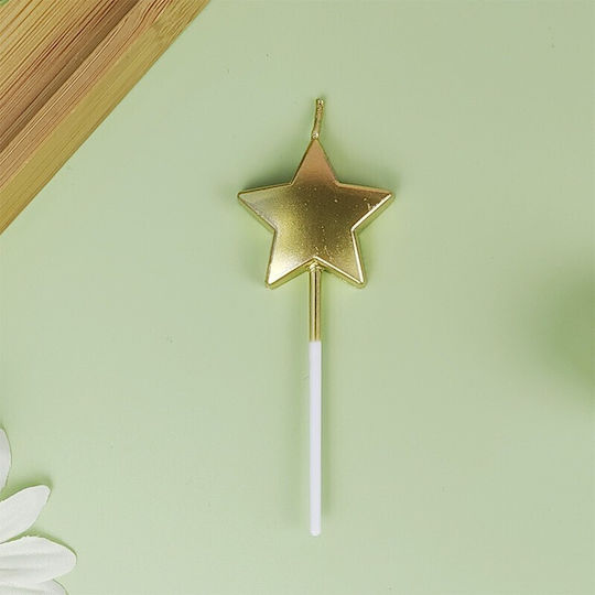 Lumânare De Tort Alista Home Model Stea Petrecere 8.5 X 3.2 Cm Aurie
