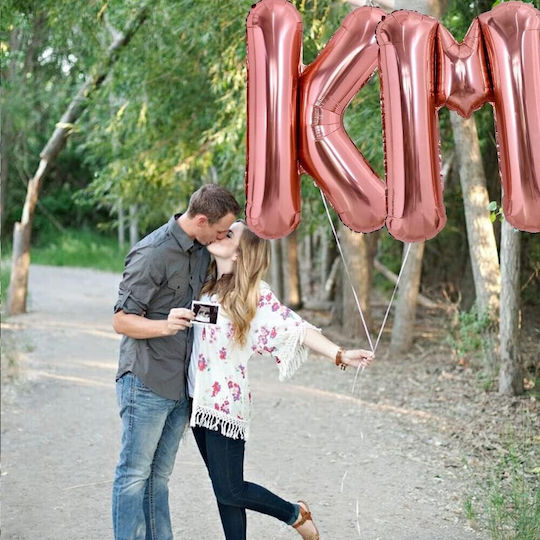 Letter K Foil Jumbo Rose Gold 100cm