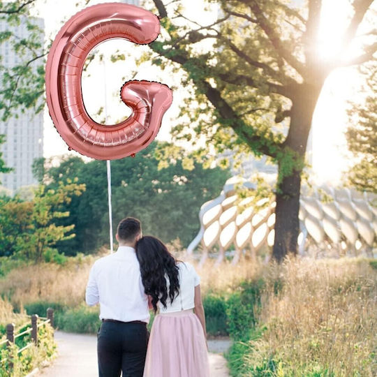 Letter G Foil Jumbo Rose Gold 100cm