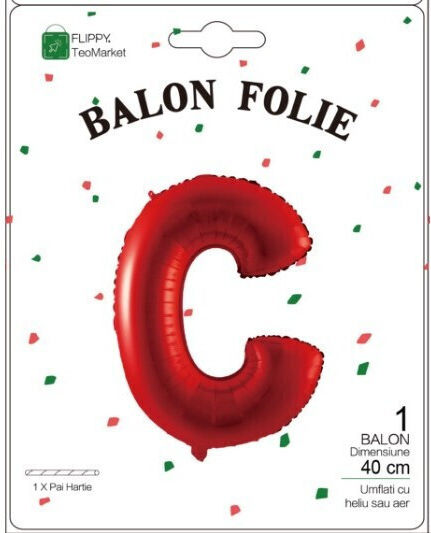 Scrisoare C Folie Roșie 40 cm