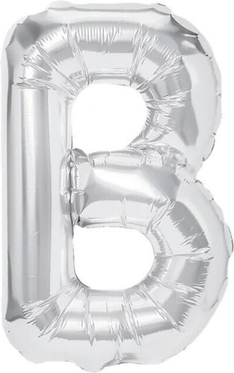 Γράμμα Β Foil Jumbo Ασημί 80εκ.