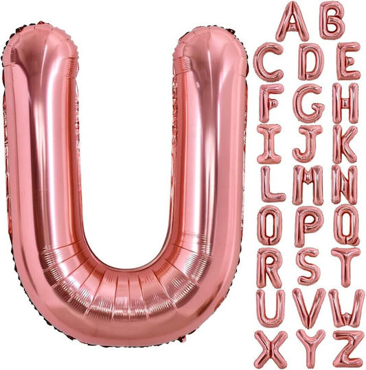 Scrisoare U Folie Jumbo Rose Gold 100 cm