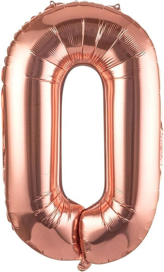 Γράμμα Ο Foil Jumbo Ροζ Χρυσό 80εκ.