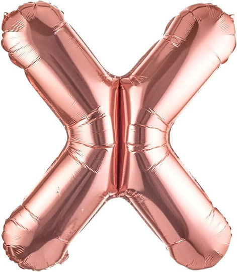 Scrisoare Χ Folie Jumbo Rose Gold 80 cm