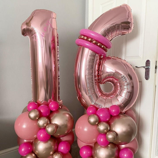 Număr 1 Folie Rose Gold 40 cm