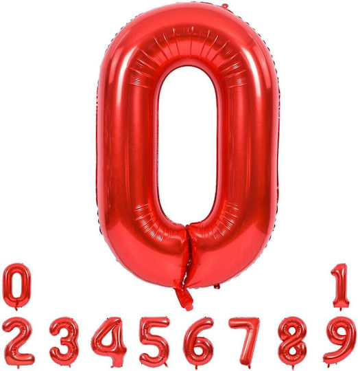Număr 0 Folie Jumbo Roșu 100 cm