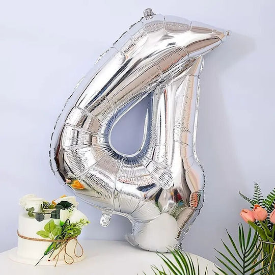 Номер 4 Фолио Джъмбо Сребрист 81см