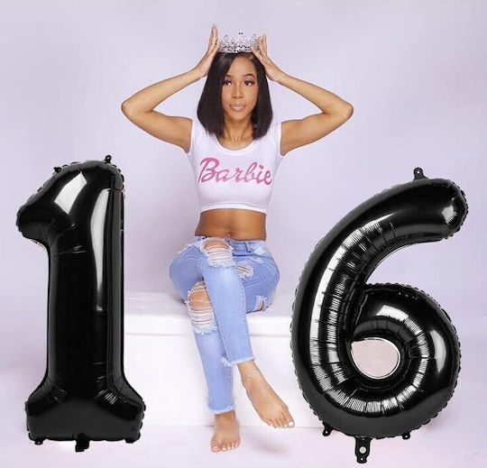 Number 1 Foil Black 40cm