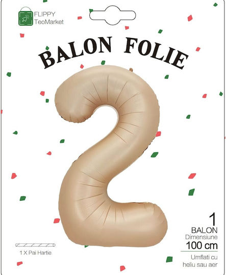 Number Foil Jumbo Transparent 100cm