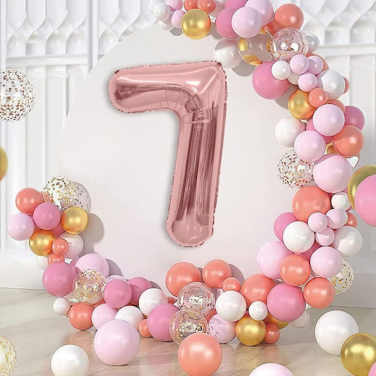 Număr 7 Folie Rose Gold 40 cm
