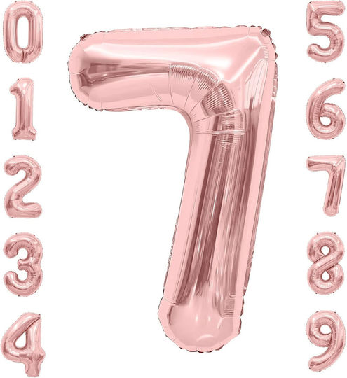 Număr 7 Folie Rose Gold 40 cm