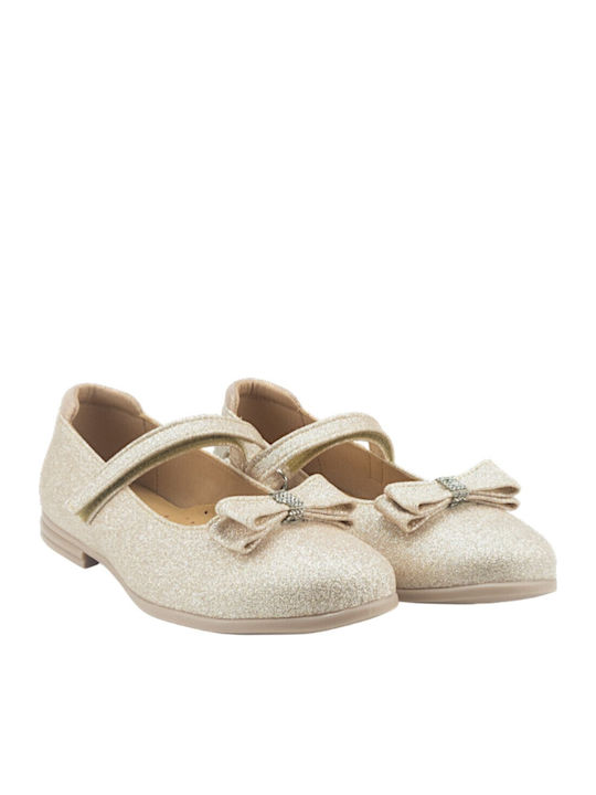 Kinder Pumps & Ballerinas mit Bügel- und Schleifenverschluss Cremé AK26-12