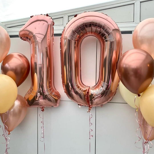 Număr 0 Folie Rose Gold 40 cm
