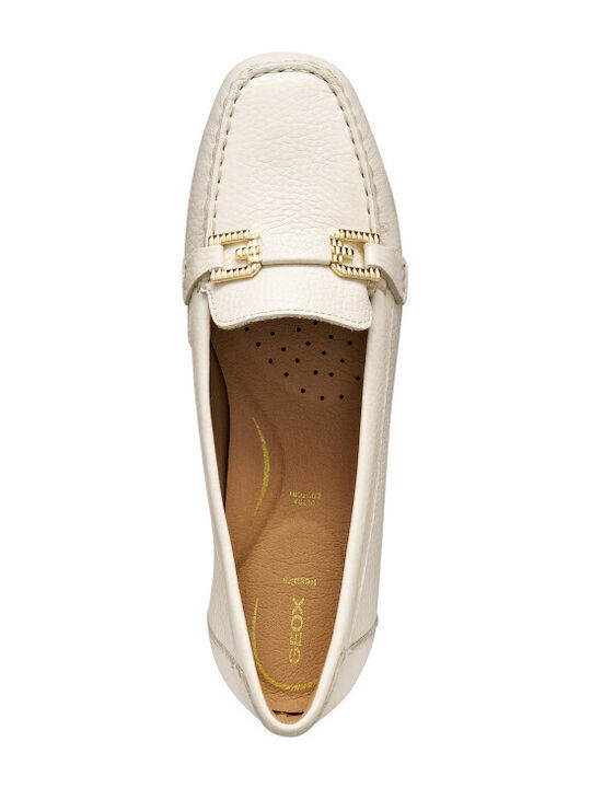 Annytah.moc Leather Women's Loafers in Beige Color