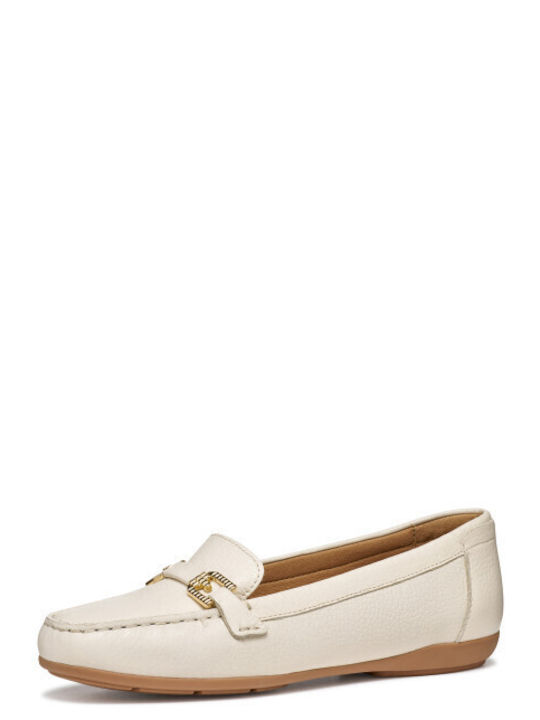 Annytah.moc Leather Women's Loafers in Beige Color
