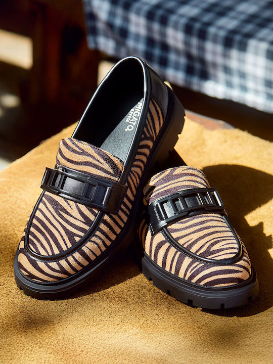 Γυναικεία Loafers σε Καφέ Χρώμα