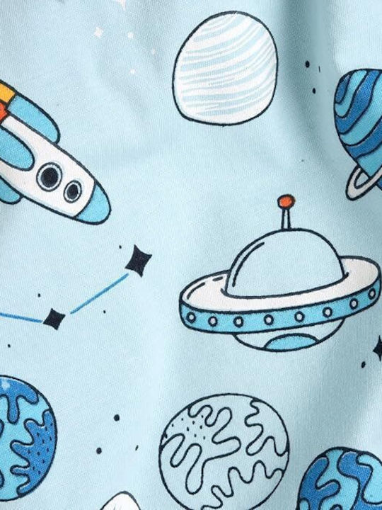 Chicco Pijama Copii de Vară din Bumbac Albastră