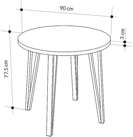Esszimmermöbel-Set Xana - Jacob Mit 4 Stühlen 90x90cm