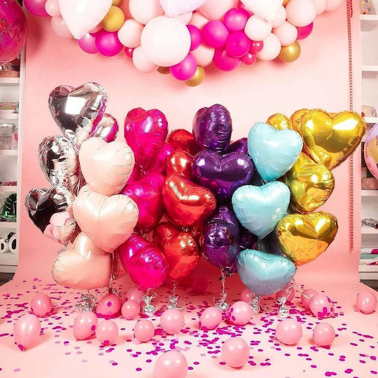 Balon Inimă Folie Roz 40 cm