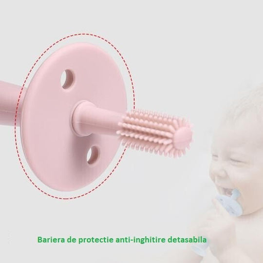 Alista Home Periuță De Dinți Pentru Bebeluşi Pentru 3 Luni+ Roz