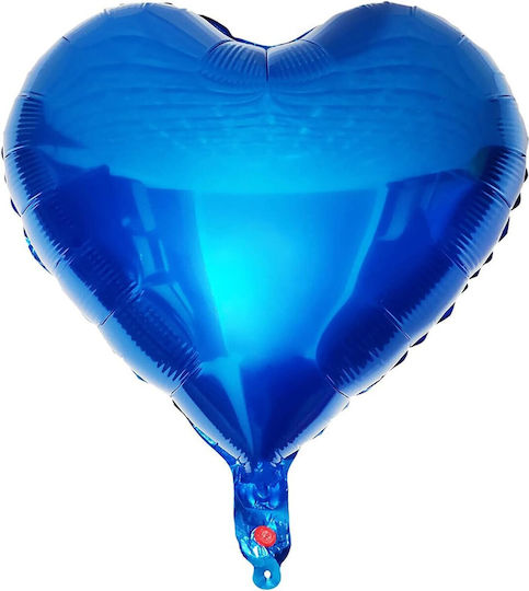 Balon Inimă Folie Albastră 40 cm