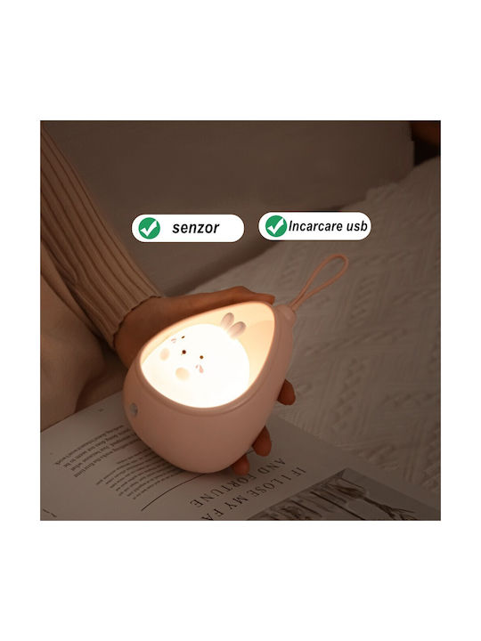 Alista Home Lămpi De Veghe Pentru Copii Led Usb Roz Cu Senzor