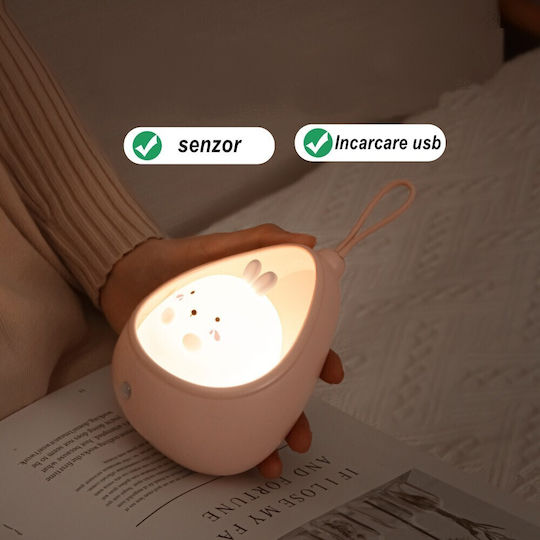 Alista Home Φωτάκι Νυκτός LED USB Ροζ με Αισθητήρα