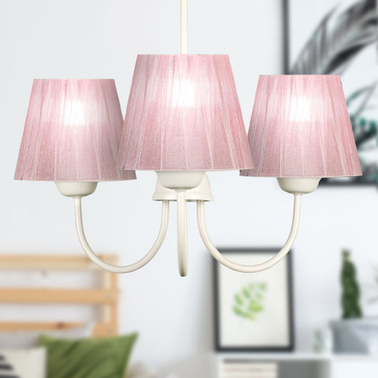 Megapap Ovana Висящо Осветително Тяло Розов с Цокъл E27 45x45x50см.