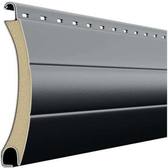 Set 5 Aluminum Slats 39 Mm Anthracite Gray 1.5m