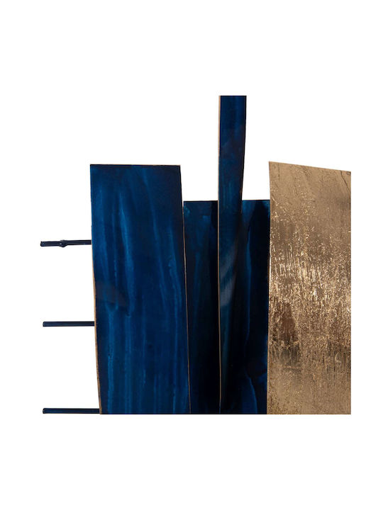 Freebox Geometric Wall Decor Element Blue Made of Metal