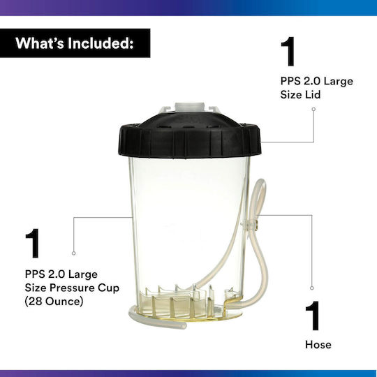 3m Pps 2.0 H O Pressure Cup Air Hose 26124 Large 794 G Use Accuspray Hgp Spray Gun Thick High-viscosity Latex Paints Varnishes Coatings Primers 1 Pack