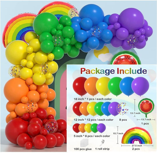 Baloane Zi De Naștere Curcubeu Multicolore