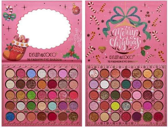 Makeup Kit Kevin Coco Snowy Christmas 70 Colors 22.5 X 17 X 2 Cm Multicolor