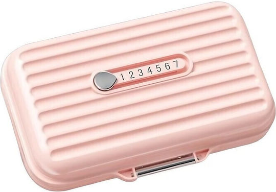 Cutie de Medicamente Alista Home Roz cu 7 Compartimente Portabilă Compactă 11x7.2x3.5 Cm Ideală pentru Utilizare Zilnică