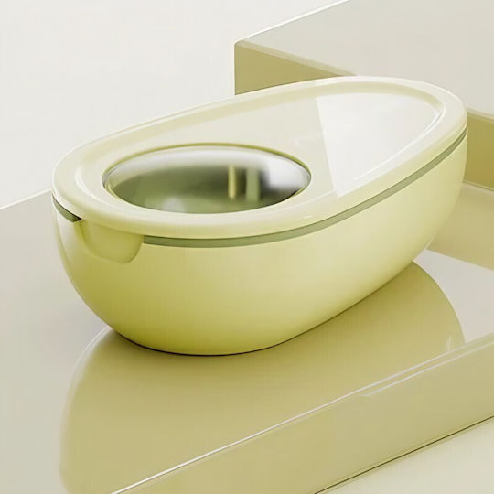Cutie Pentru Tăiat Pastile Organizator Depozitare Medicamente Alista Home Galbenă 8x5x2,65 Cm Compactă Portabilă Ideală Pentru Călătorii