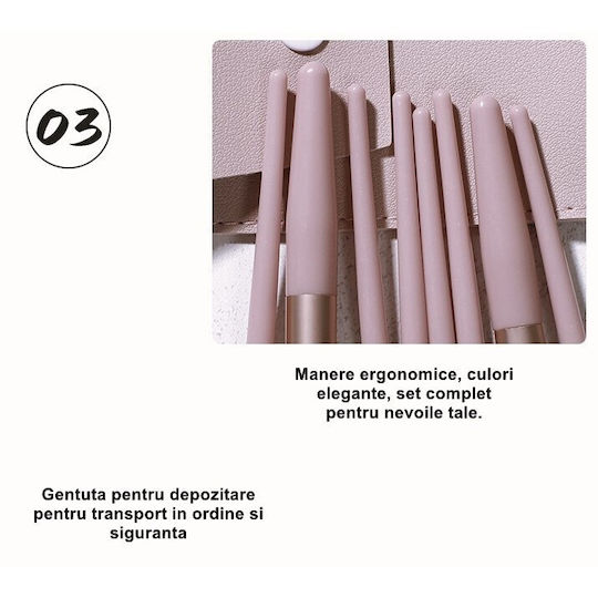 Alista Home Set Profesional cu Pensule și Bureți pentru Machiaj pentru Fundație 8 Bucăți