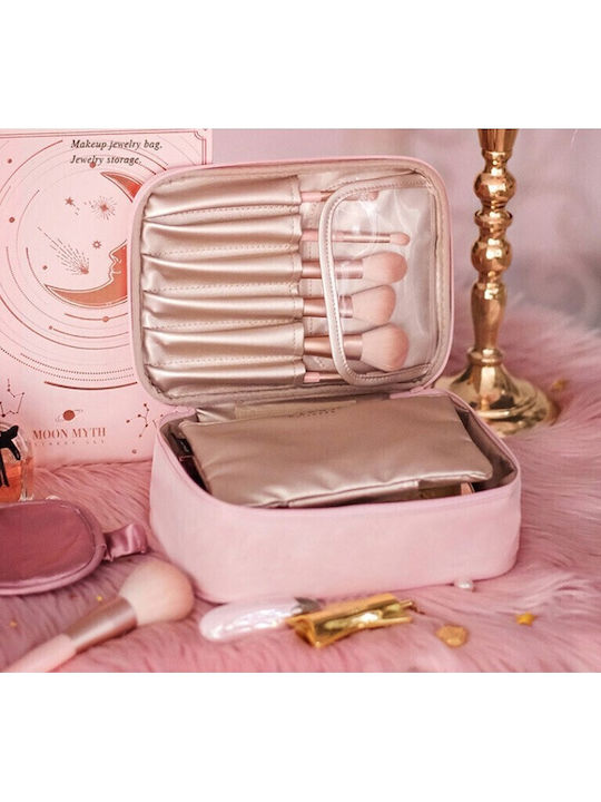 Geantă De Călătorie Alista Home Cosmetice Articole De Toaletă Material Impermeabil 2 În 1 Buzunar Interior Detasabil 23 X 16 X 8 Cm Roz