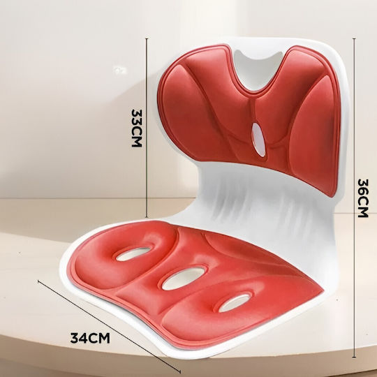 Alista Home Perna Medicală Pentru Înapoi Din Spumă De Memorie Cu Gaură 36x34x33cm Roșie
