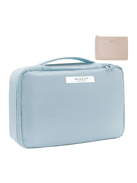 Geantă De Călătorie Alista Home Cosmetice Articole De Toaletă Material Impermeabil 2 În 1 Buzunar Interior Detasabil 23 X 16 X 8 Cm Albastru