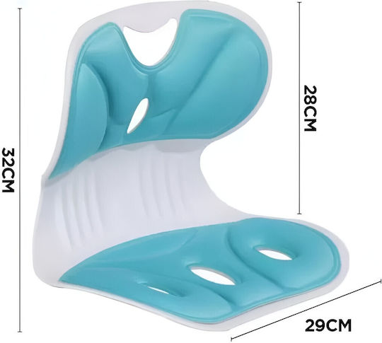 Alista Home Perna Medicală Pentru Înapoi Din Spumă De Memorie Cu Gaura 32x29x28cm Verde