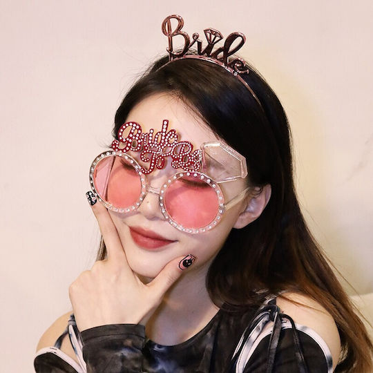 Decorative Glasses Alista Home Wedding Theme Bride To Be Model Plastic Pink