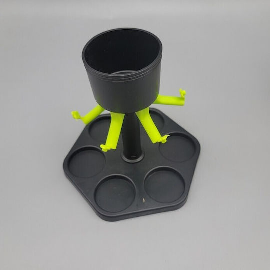 Suport Dispenser Hexagonal Pentru Shot Alista Home Set Complet 6 Pahare Cutie De Ambalaj Separator Dispenser Joc De Băutură Negru