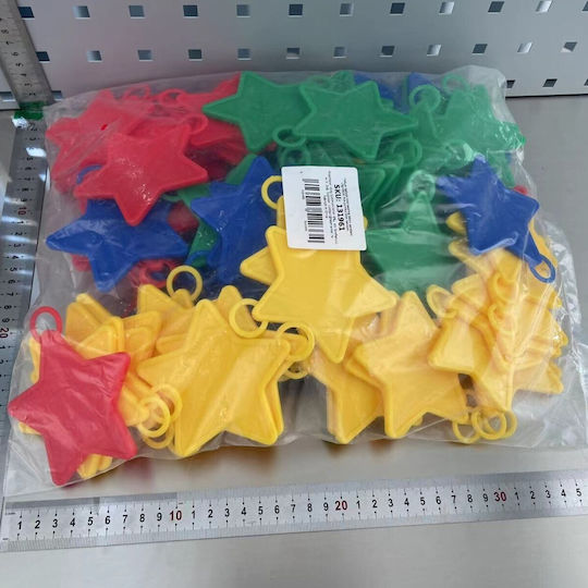 Set 4 Weights Helium Balloons Alista Home 60 Grams 15 Grams Each Plastic Star Shape Multicolor