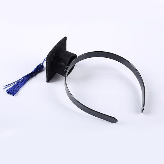 Graduation Wreath Alista Home Headband Cap Universal Size Graduation Theme Black-blue
