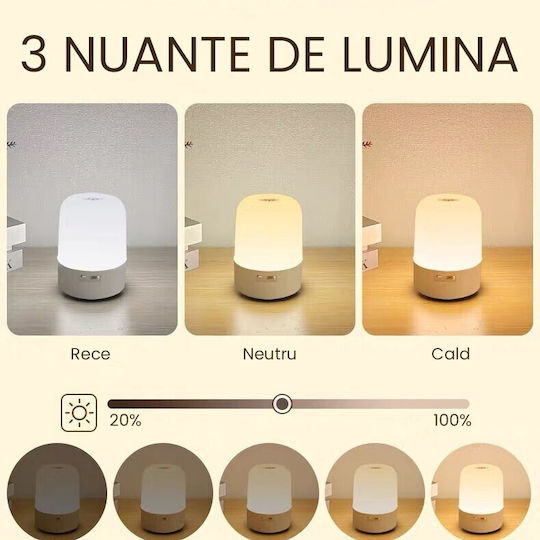 Alista Home Led Kids Decorative Touch Lamp White 11x8x8cm