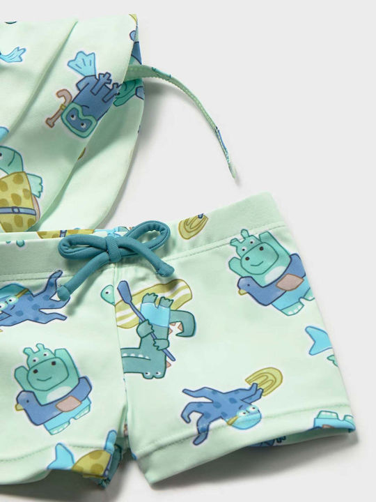 Mayoral Kinder Badebekleidung-Set mit Schirm Lachs